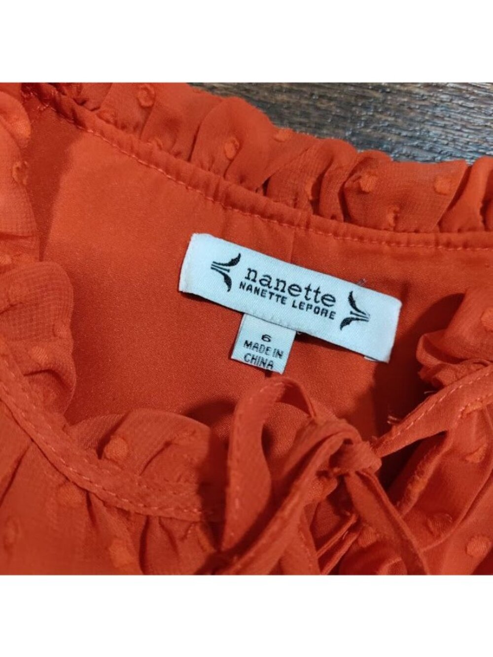 Nanette Pleta Cup Size 6 Boho Hippie Festival Whimsy Print Dress Orange - Picture 5 of 13